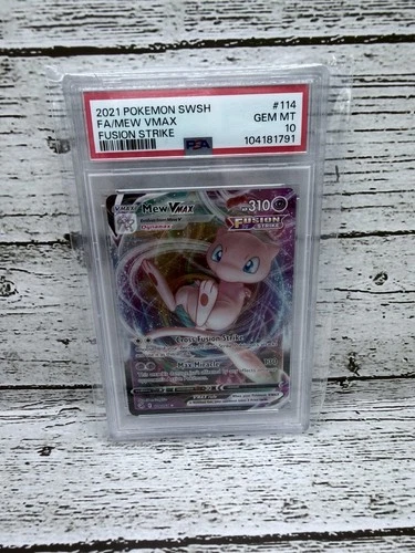Pokemon 2021 Mew VMAX 114/264 Fusion Strike GEM MINT PSA 10