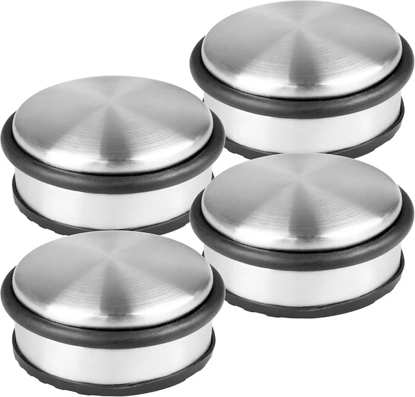 TüRstopper 4Er Set, Edelstahl Massiv - Schwerer TüRstopper Boden 1,2 Kg/Stk-image