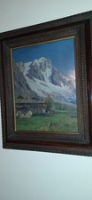 Dipinto ad olio Giovanni Colmo, 65X55, veduta di alta montagna