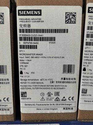 6SE6420-2UD21-5AA1 Siemens inverter 1.5KW brand new in stock