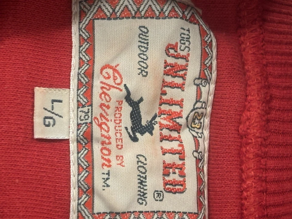 Vintage Chevignon Sweater Mens Large Red Pullover Outdoor Spirit - Image 3 of 4