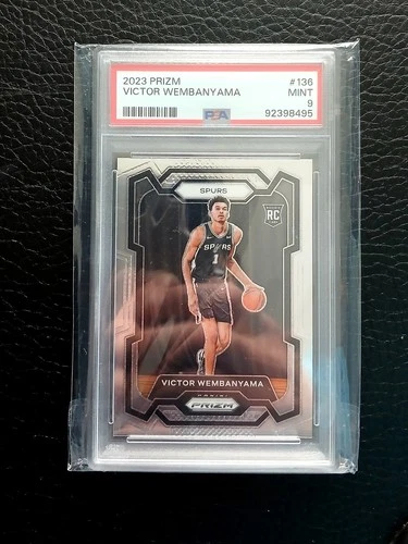 2023-24 Panini Prizm Victor Wembanyama #136 RC Rookie PSA 9 NBA Finals! Spurs!