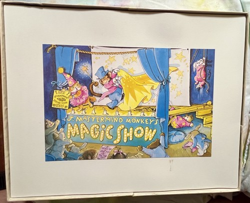 Hilary Knight Robert Kraus Night-Lite Magic Show 1975 Glow Art Plates Boxed RARE - Picture 4 of 19