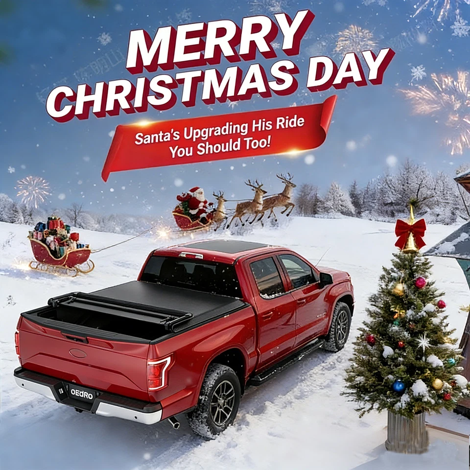 5FT Soft Tri-Fold Bed Cover Tonneau Cover for 2016-2023 Toyota Tacoma Truck Bed Foto 2 de 4