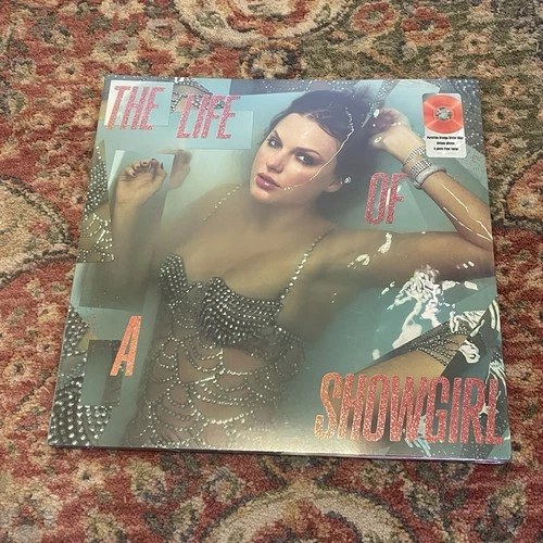 The Life of a Showgirl Sequins Are Forever Orange Glitter Vinyl Lp Taylor Swift