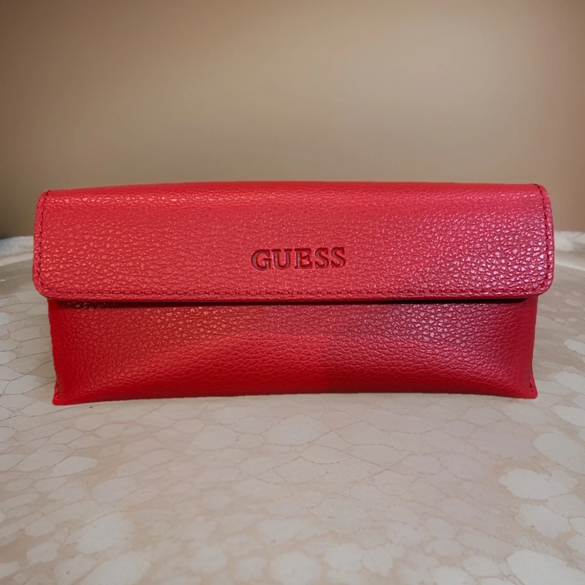 GUESS Women\' Sunglasses with red Guess case. Guess Cat Eye Sunglasses Shiny Red Frame Gray Mirror Lens  main image 3