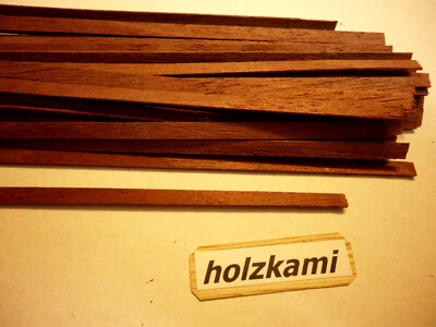 Holzleisten Mahagoni.  300mm x 10mm x 1mm.  L/B/H.   100 Leisten.