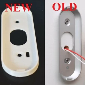 White WIRED Nest Hello Video Home Doorbell Bracket Faceplate Mounting Replacemet