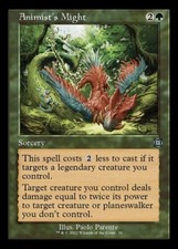 x4 Animist's Might (070) - Showcase U MTG March of the Machine: The Aftermath M/