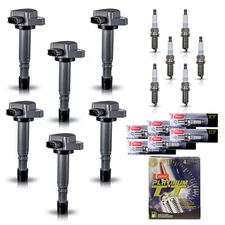 6 Ignition Coil + 6 Denso Platinum Spark Plug for Honda Pilot Ridgeline 3.5L