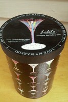 Lolita - Happy Birthday-tini 7 Oz Martini Glass Hand-painted Brand Lolita - Happy Birthday-tini 7 Oz Martini Glass Hand-painted Brand