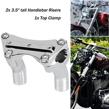 3-1/2" Pullback Handlebar Risers & Top Clamp For Harley Heritage Softail Classic