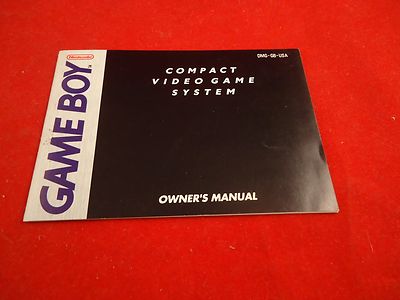 Nintendo Game Boy Compact Video System Console Instruction Manual Booklet ONLY 
