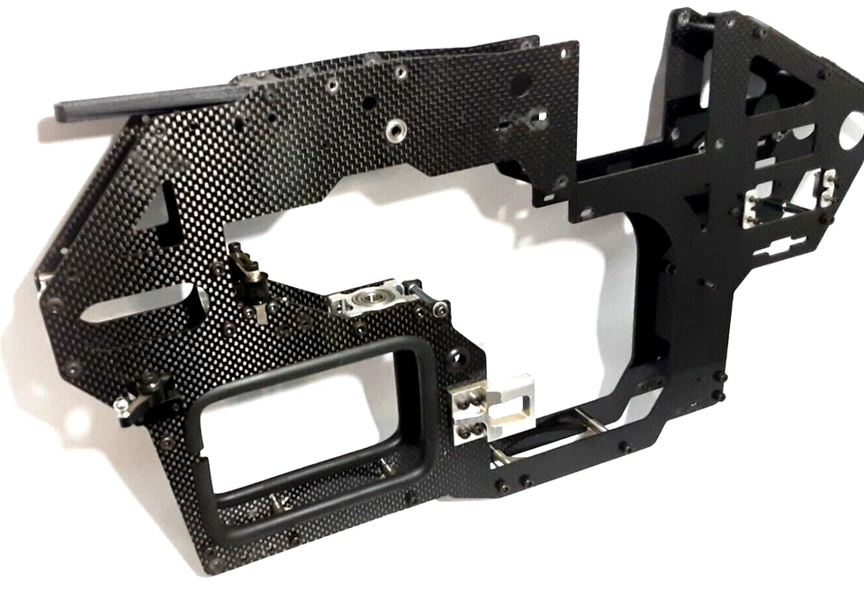 Synergy N5c Helicopter Carbon Side Frame Servo Tail tube Mounts Belt Guide - Image 2 of 4