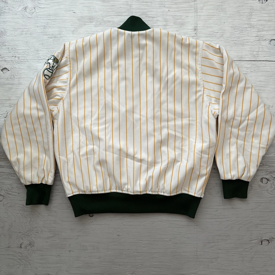 Chaqueta aislante a rayas vintage Felco años 80 MLB Oakland Athletics talla XL Foto 2 de 4