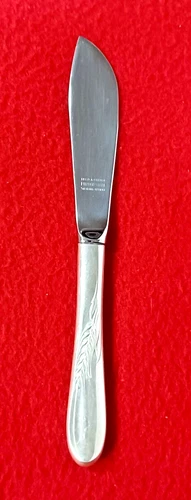REED BARTON Silver Wheat STERLING HANDLE Butter Knife 7"