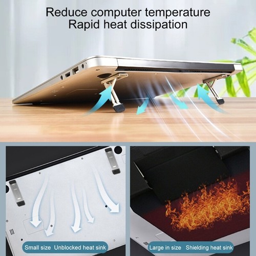 Foldable Laptop Stand Height Adjustable Ergonomic Computer Stand for Desk - Picture 6 of 8