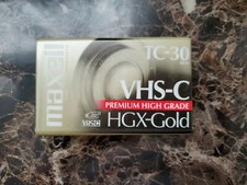 Maxell VHS-C Tape TC-30 HGX-Gold Brand New Sealed