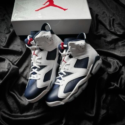 Air Jordan 6 retro olympic white midnight navy