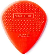 JIM DUNLOP 471P3N Max Grip Jazz III Nylon Guitar Picks, Red, 6-Pack