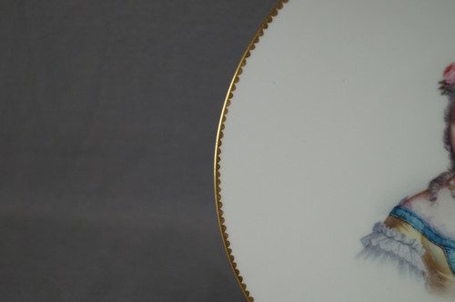 Hebert Freres Paris Signed J Pascault Hand Painted Madame Dubarry Portrait Plate - Picture 9 of 12