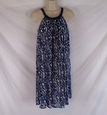 Charming Charlie Womens Shift Dress Sz S Blue Sleeveless Lined Summer CB67T