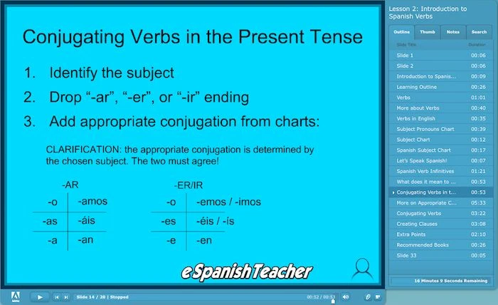 eSpanishTeacher Learn To Speak 101 Spanish Verbs Course Windows & Mac - Image 4 of 4