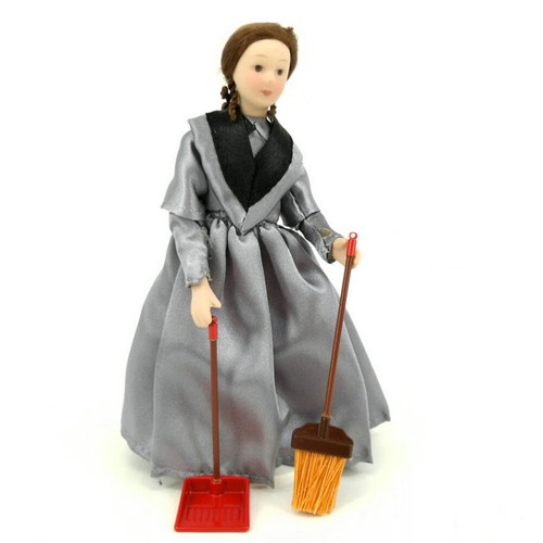 1 Set Miniature Broom and Dustpan Decoration Kid's Pretend (Red) - Picture 2 of 12