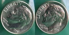 1995 P and D Roosevelt Dime 2 Coins from US Mint Set BU Cellos Ten Cents Two 10c