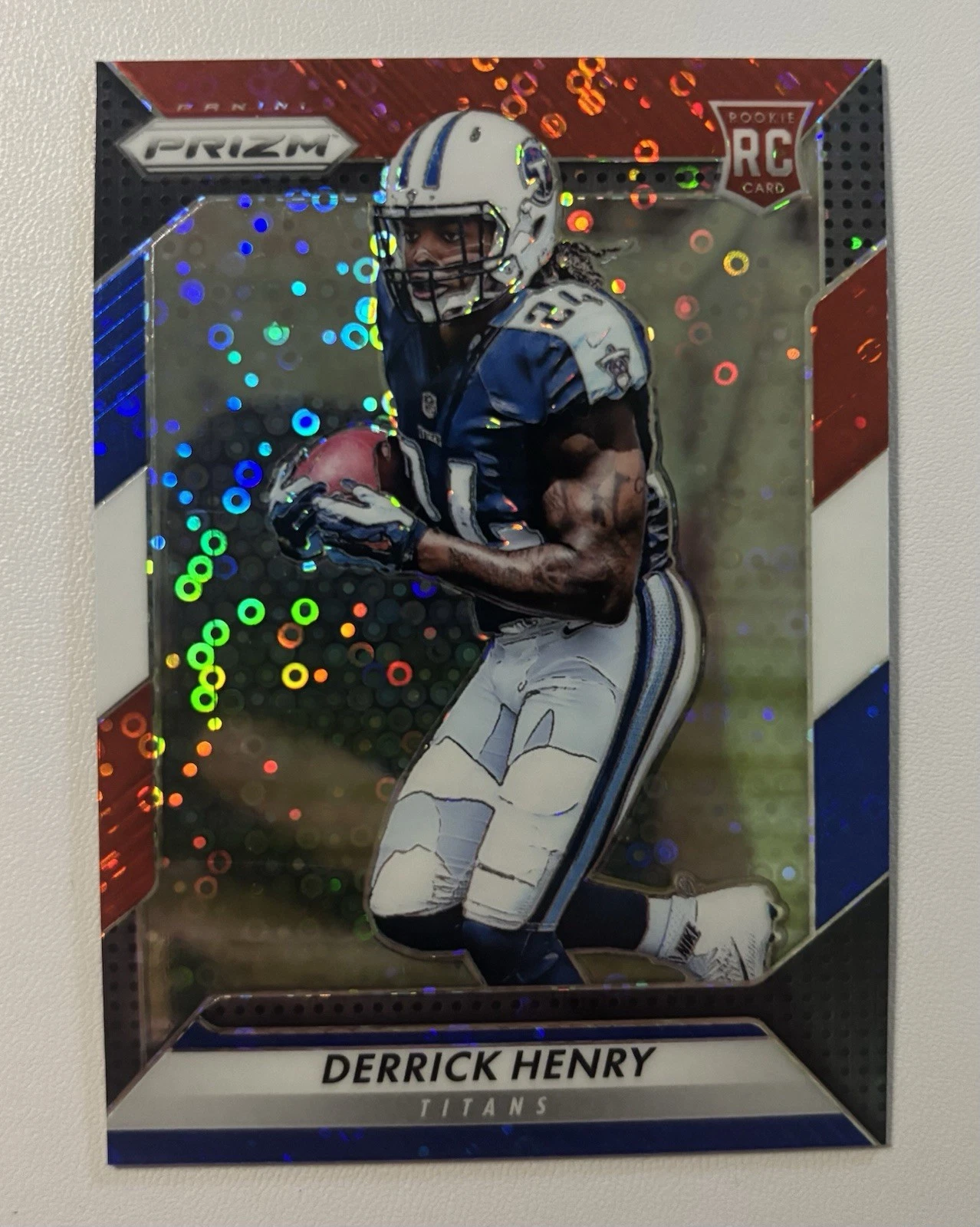 2016 Panini Prizm Derrick Henry RWB Red White Blue Rookie Disco #298 Titans