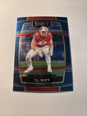 2022 Panini Select DP T.J. Watt #34 Wisconsin Badgers Pittsburgh Steelers
