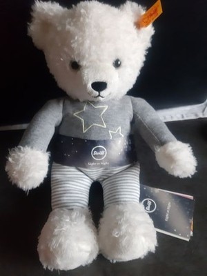 Steiff Light at Night, Teddybär Knuffi 30cm, neu+unbespielt, m. Etikett u. Fahne