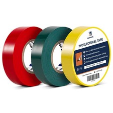 Colored Electrical Tape 3 Rolls - 3/4 In 60 Ft Multicolor Multicolored