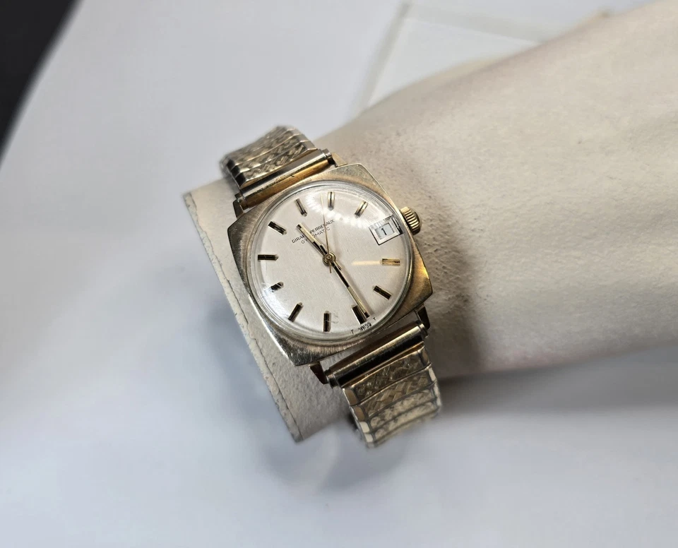 Relógio de pulso suíço Girard-Perregaux gyromatic tom dourado década de 1960 - Imagem 2 de 4