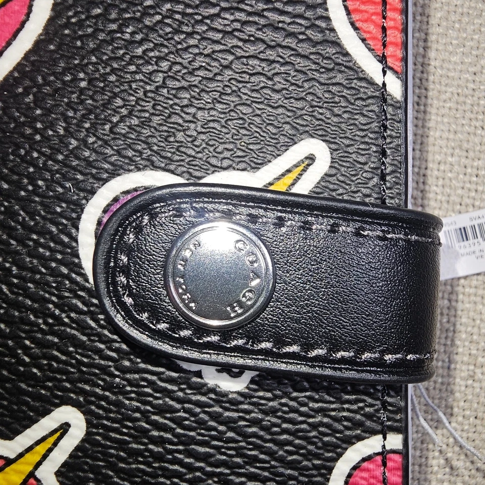 Coach Refillable Tablet Black with Hearts and Lightning Journal  - Image 3 of 4