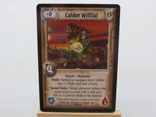 WARLORD Saga of the Storm CCG Dwarf Character Card CALDOR WILLFUL 11/78