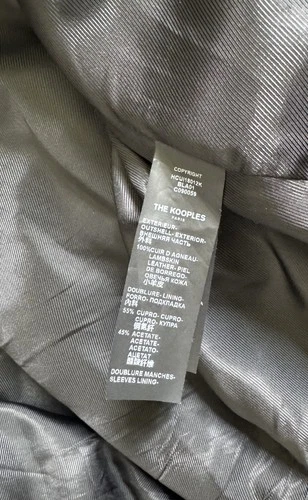 The Kooples Paris 100% Lambskin Black Leather Jacket Mens Small SS2019 DAMAGED image 8