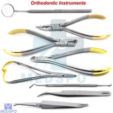 Orthodontic Band Pusher Dental Ligature Distal Wire Cutters Bracket Tweezers Kit