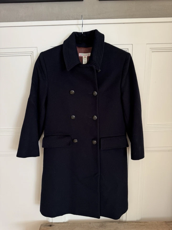 Abrigo Bonpoint Niñas Mezcla Cachemira Lana Doble Pecho. Talla 14Y Joulia  Foto 2 de 4