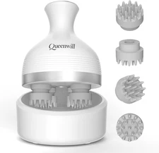 Queenwill Electric Cordless Scalp Massager Head Scalp Stress Relax, Handheld Por