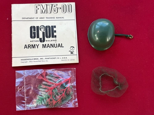 HASBRO 1964 GIJOE  Action Soldier Combat Helmet set. Near Mint!!