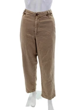 The Great Womens Cotton Zip Button Lined Straight Leg Pants Khaki Size EUR 25