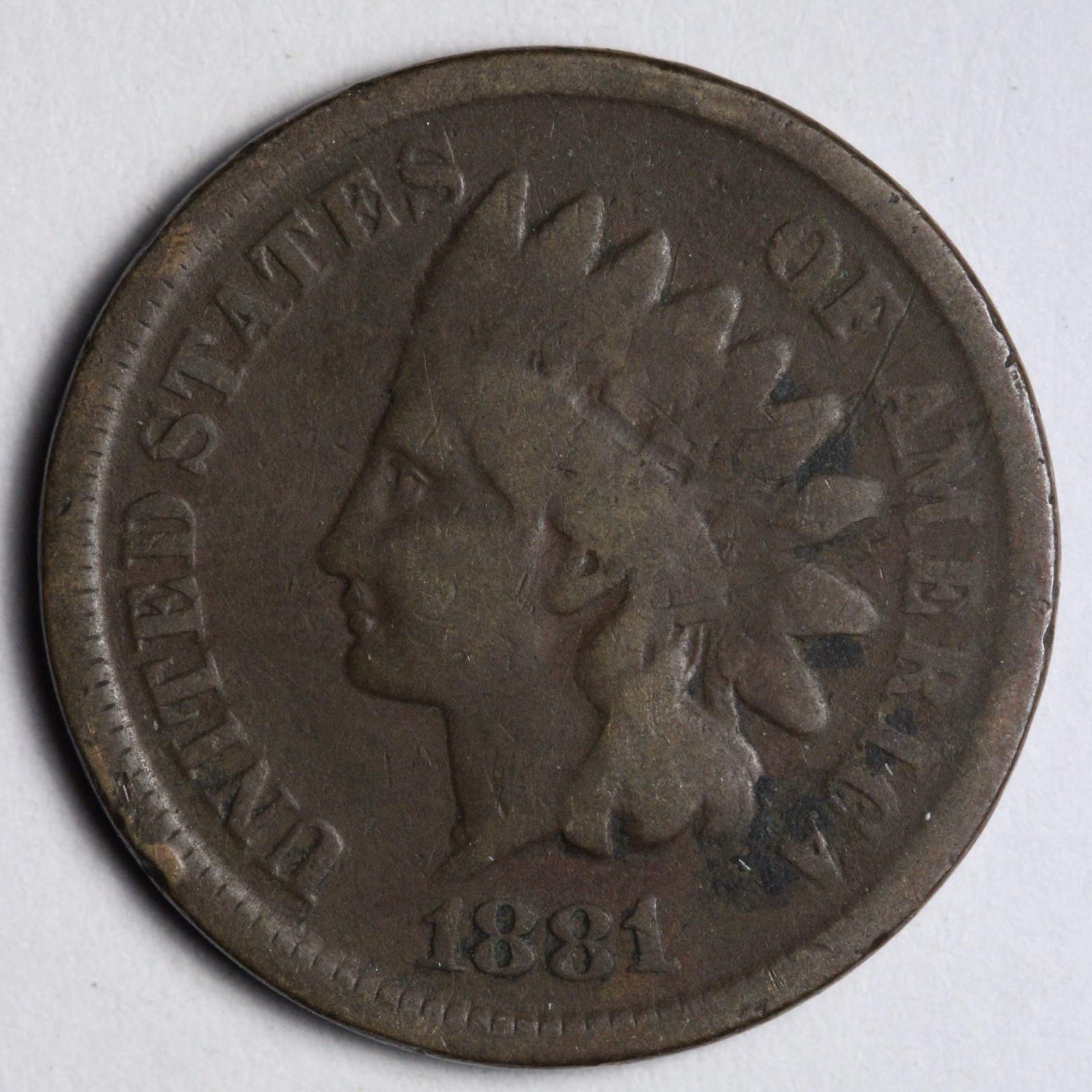 1881 Indian Head Cent Penny E117 KGC