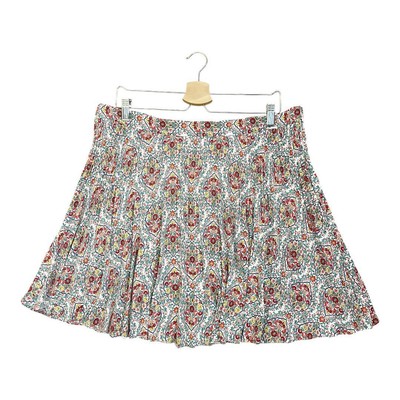Boden Mini Pleated Skirt Multi-Color Size 14 New 