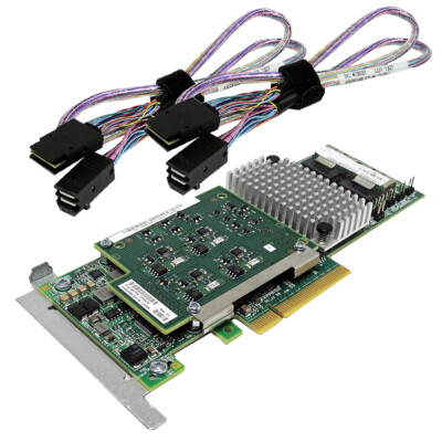 Sun Oracle SAS 6Gb/s PCIe x8 RAID Controller 375-3701-01 + 2x miniSAS Cables