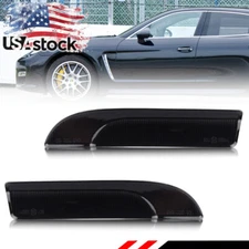 2X Smoke Lens Front Fender Side Marker Lights For 2009-2016 Porsche Panamera 970