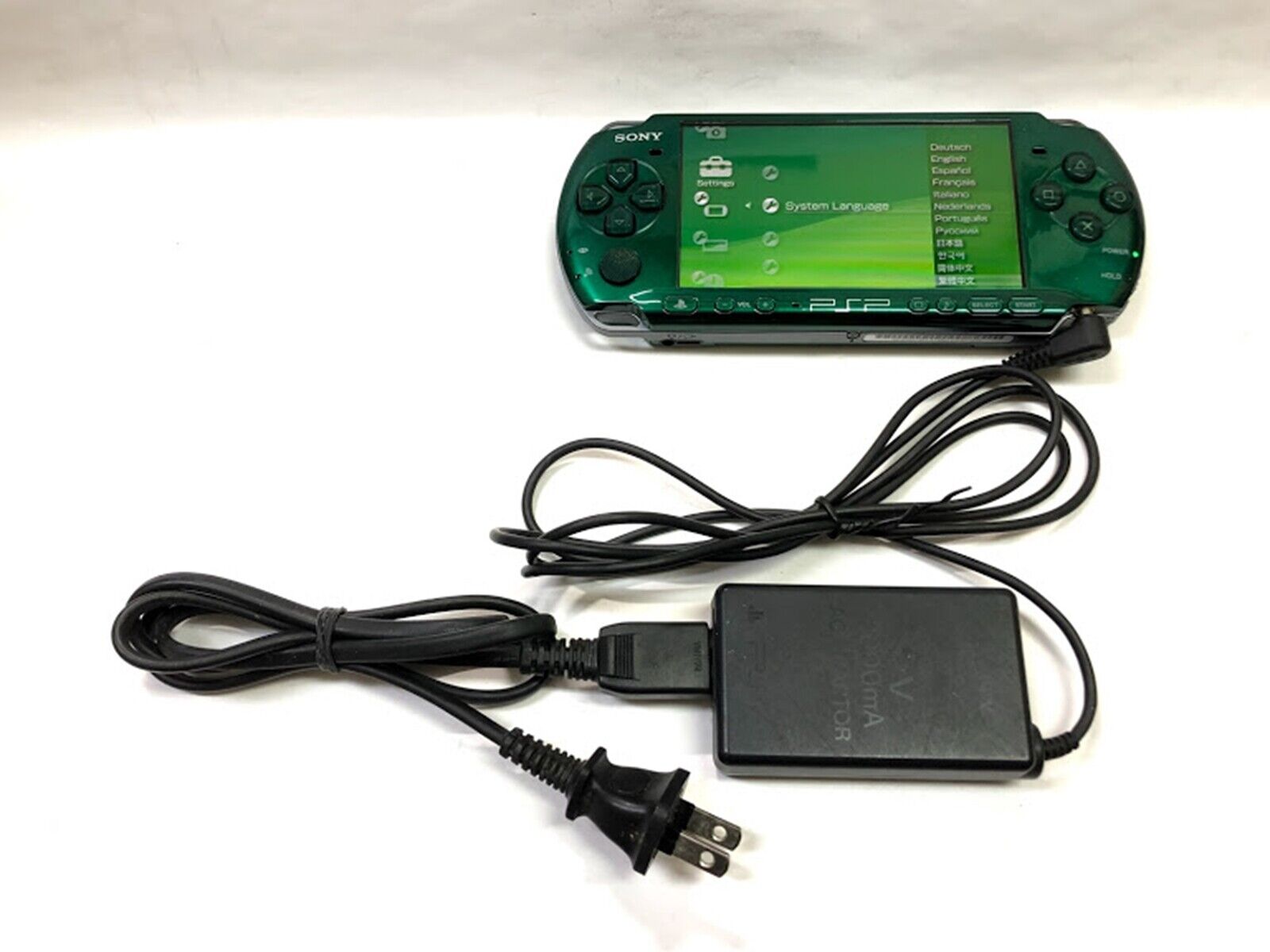 Playstation Portable Spirited Green PSP 3000SG Sony Limited Console F/S used