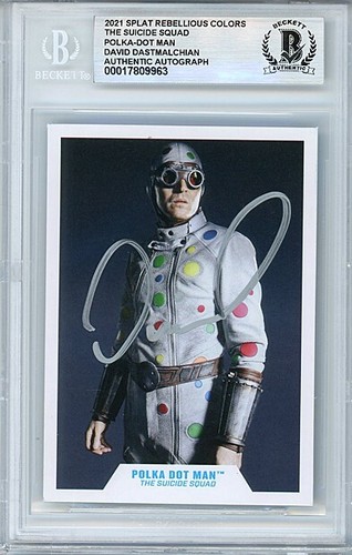 -SUICIDE SQUAD- DAVID DASTMALCHIAN BECKETT BAS Signed/Autograph/Auto Movie Card