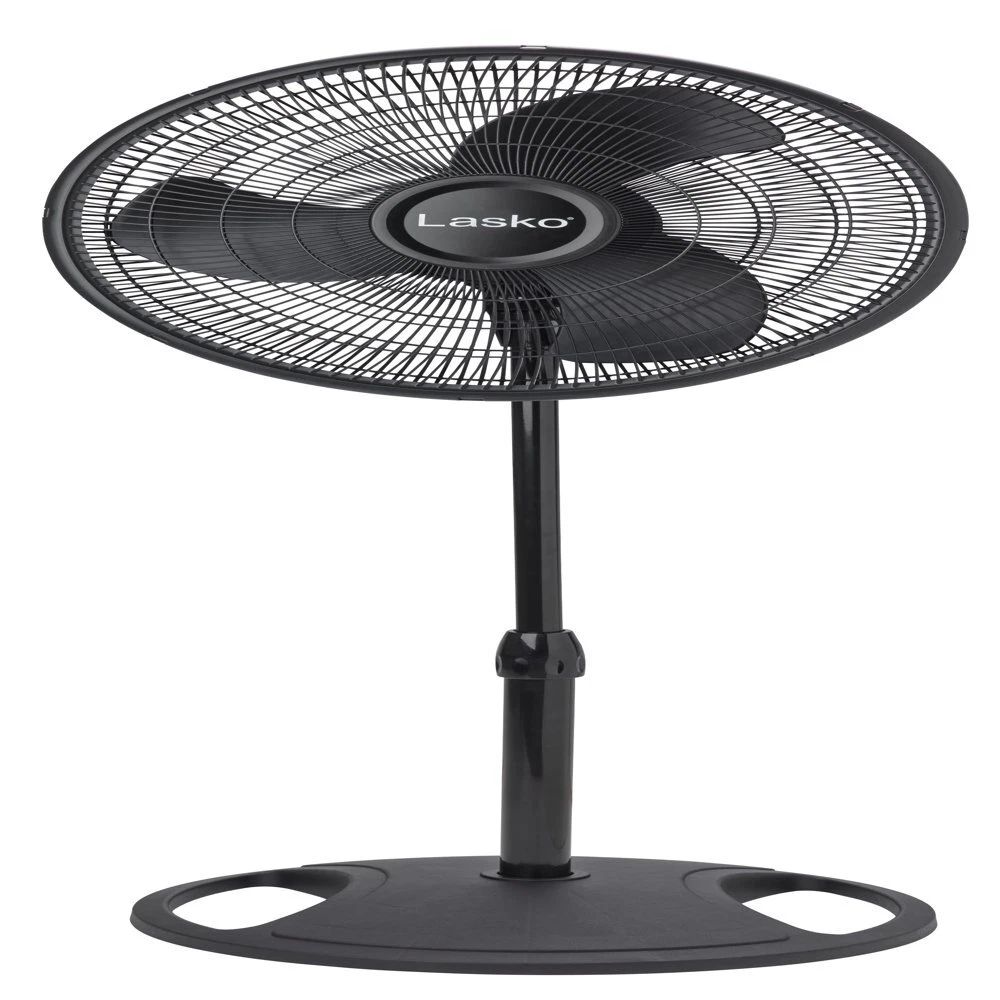 Lasko 16u0026#034; Oscillating Adjustable Pedestal Fan with 3-Speeds, S16500,  Black | eBay