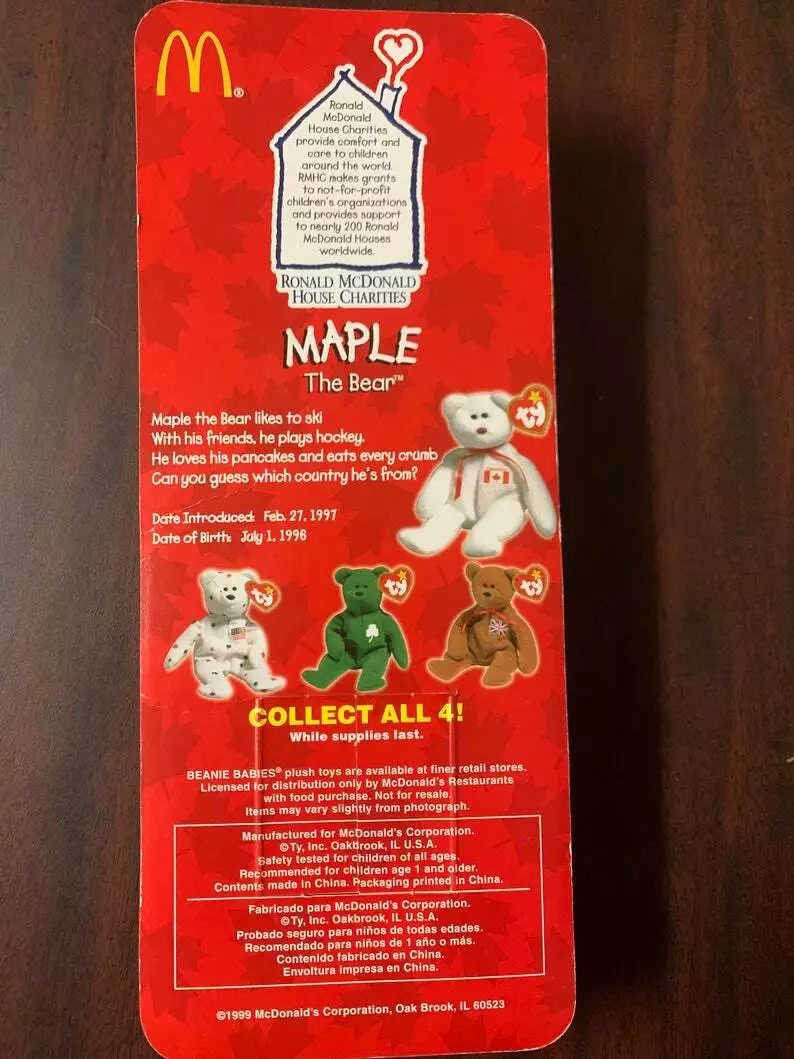 Ronald mcdonald best sale beanie baby value